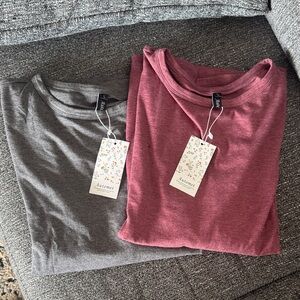 Gray and Red T-Shirts long sleeve
